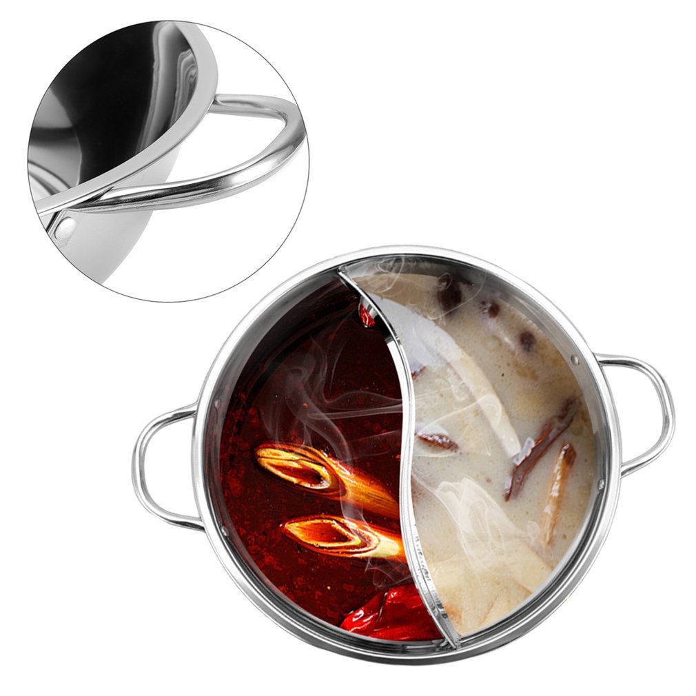Lisslune | Hot Pot Twin Split Stainless Steel Pan