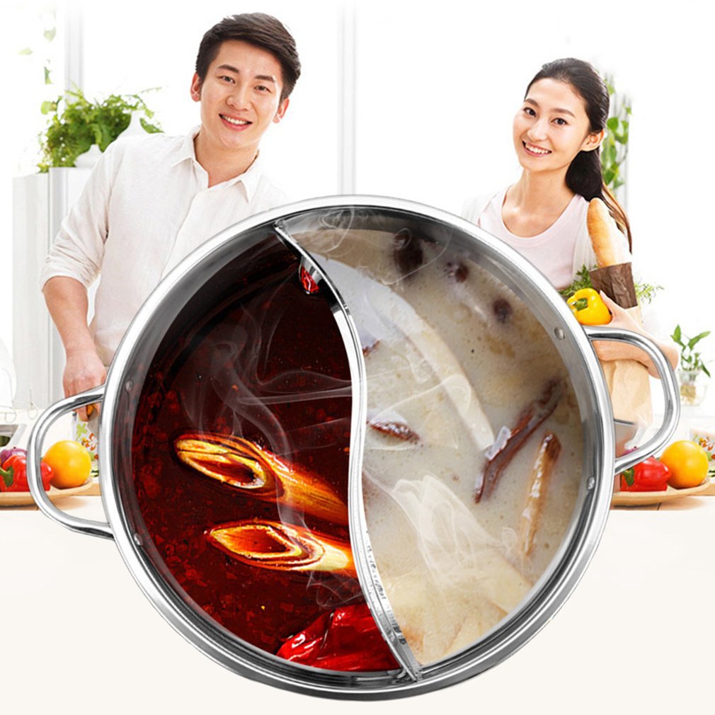 Lisslune | Hot Pot Twin Split Stainless Steel Pan