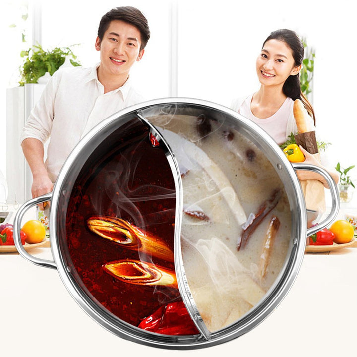 Lisslune | Hot Pot Twin Split Stainless Steel Pan