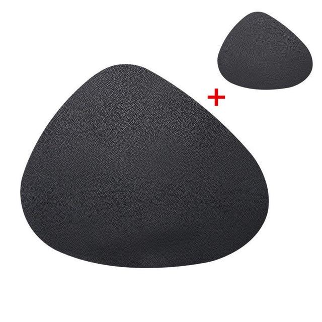 Lisslune | Leather placemat & coaster set
