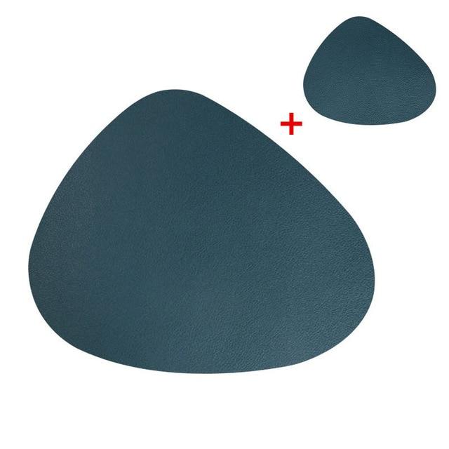Lisslune | Leather placemat & coaster set
