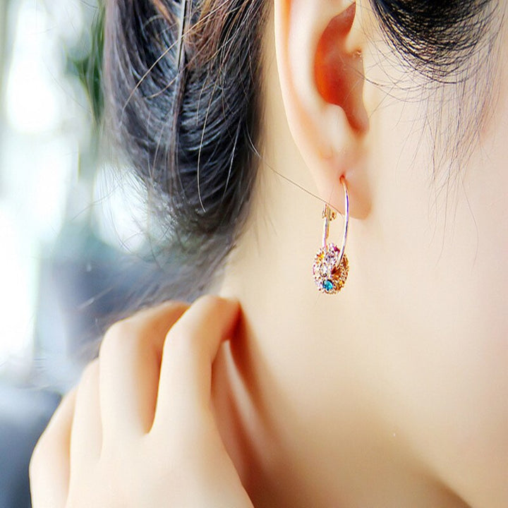 Skorter | Fashion Austrian Crystal Ball Gold/Silver Earrings