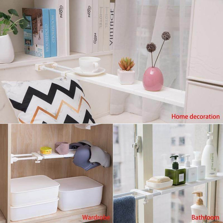 Lisslune | No-Drill Adjustable Kitchen Cabinet Organizer Rack
