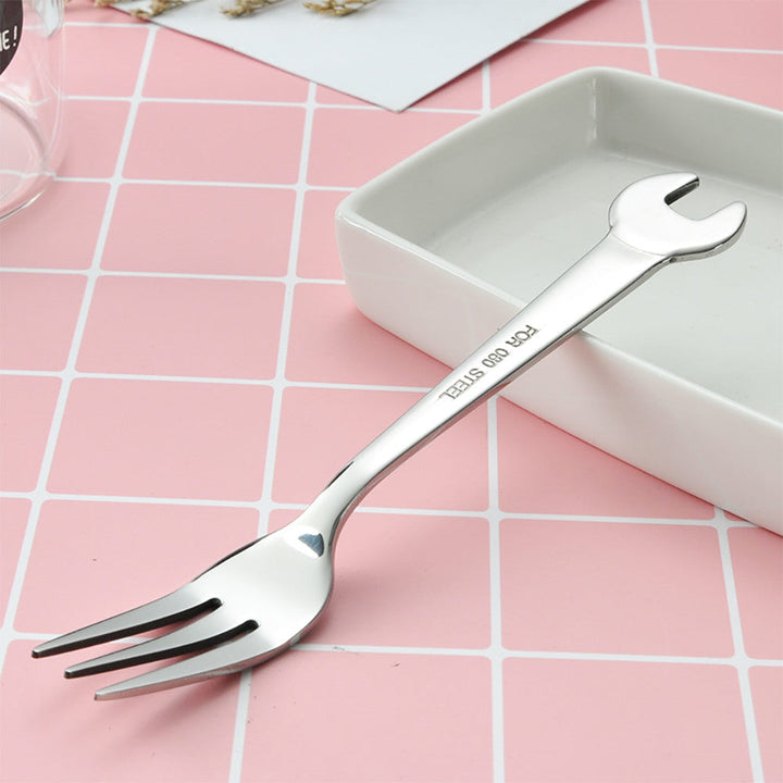 Lisslune | Creative Wrench Shape Fork Spoon Cutlery Set