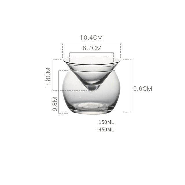 Lisslune | Crystal Iced Cone Cocktail Glass