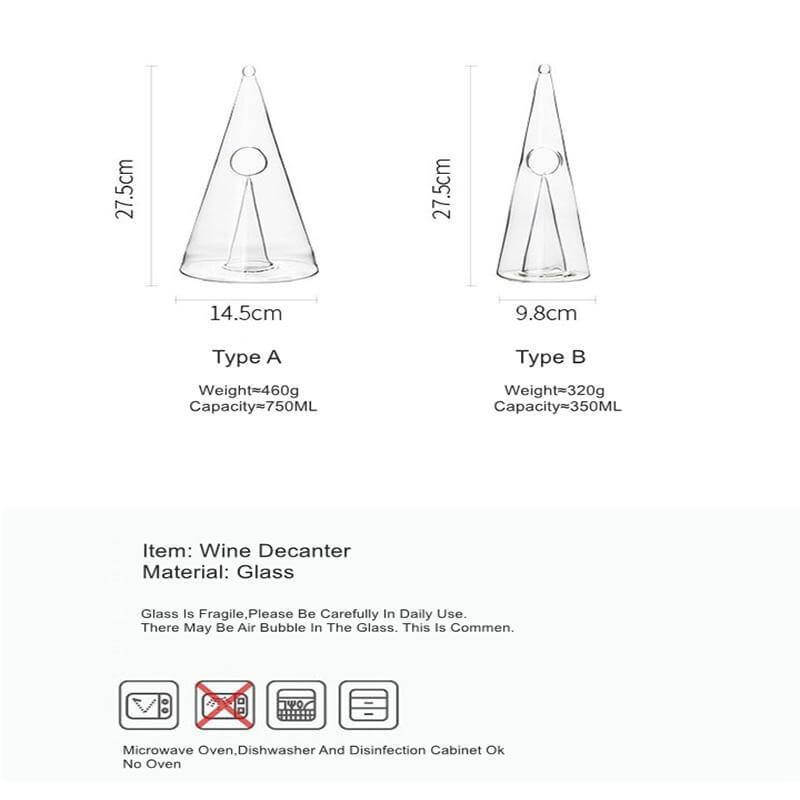 Lisslune | Creative Pyramid Glass Wine Decanter