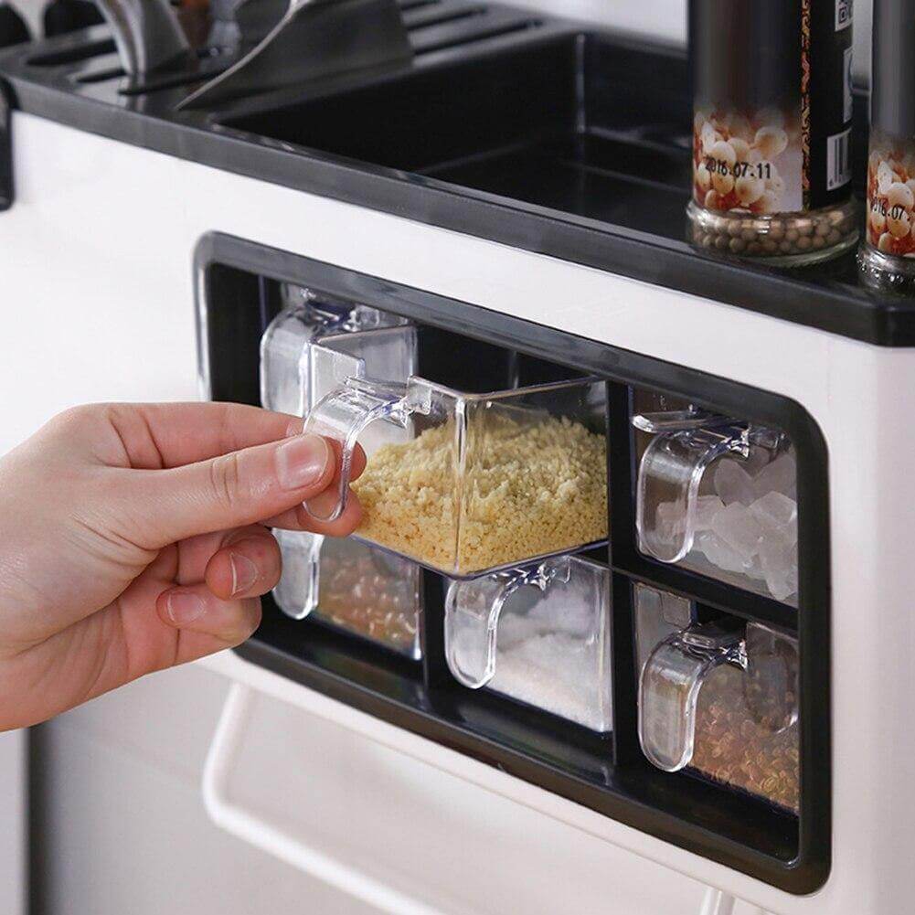 Lisslune | Multipurpose Useful Shelf Seasoning Storage Organizer with Phone Holder