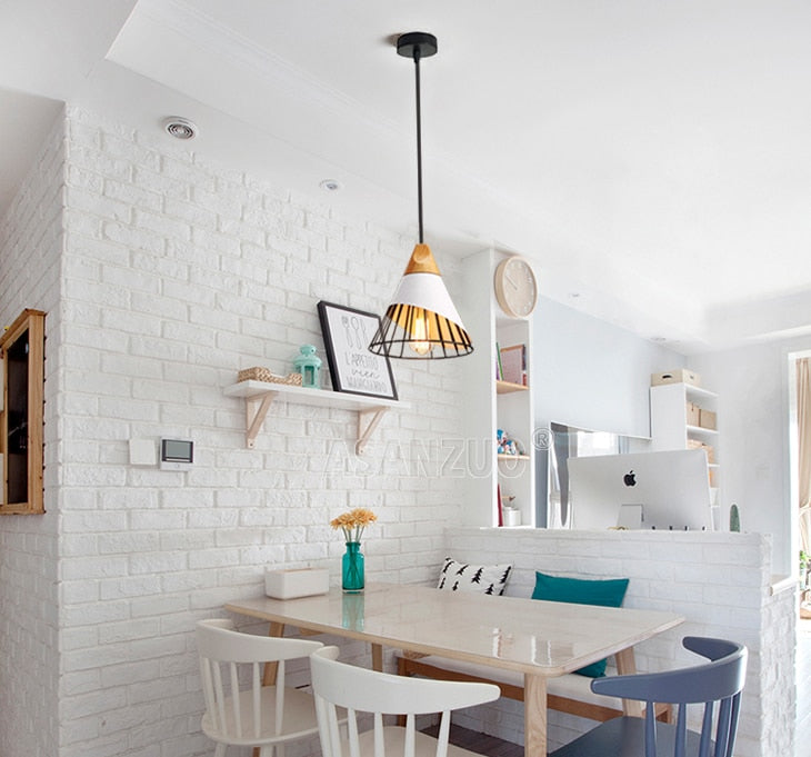 Lisslune | Modern Wooden Cone Pendant Lights