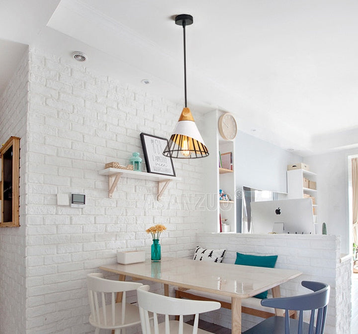 Lisslune | Modern Wooden Cone Pendant Lights