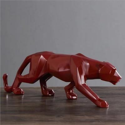 Lisslune | PantheraGeo Geometric Sculpture | Modern Panther Figure | Elegant Decoration for Home & Office