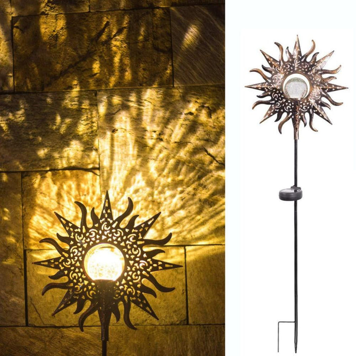 Lisslune | IgnisLuxe LED Garden Light with Artificial Flame Look | Solar Powered | Atmospheric Outdoor Lighting | Decor for Garden & Terrace