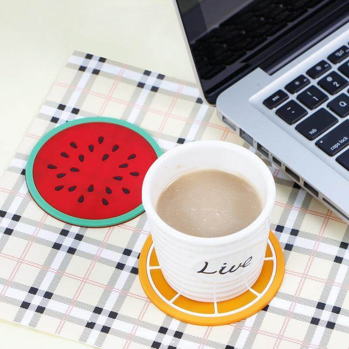 Lisslune | 5pcs Silicon Custom Fruit Coasters
