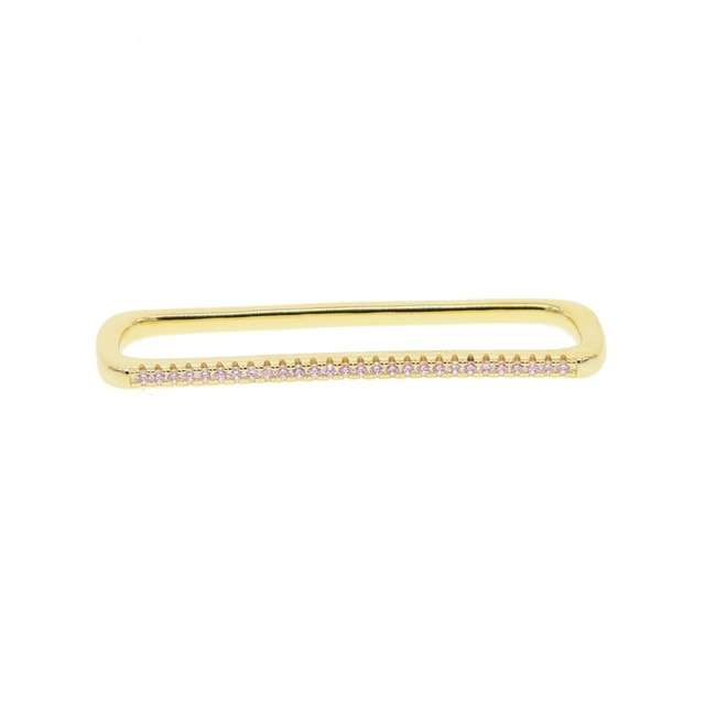 Lisslune | 1 piece ear white rainbow cz rectangle cuff earring