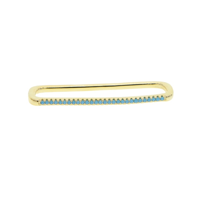 Lisslune | 1 piece ear white rainbow cz rectangle cuff earring