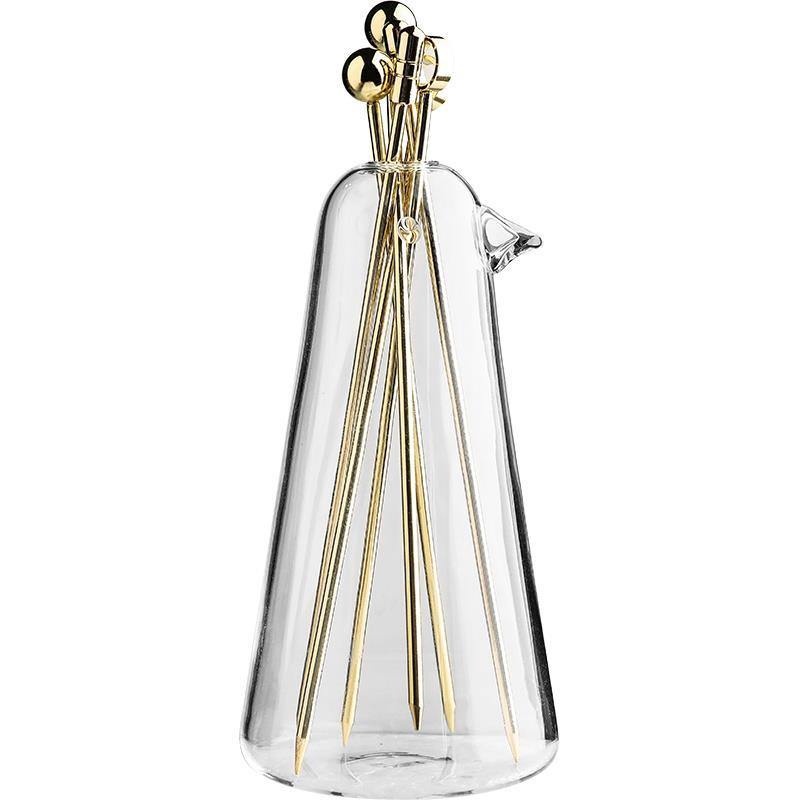 Lisslune | Elegant Stainless Steel Fruit Fork Jar