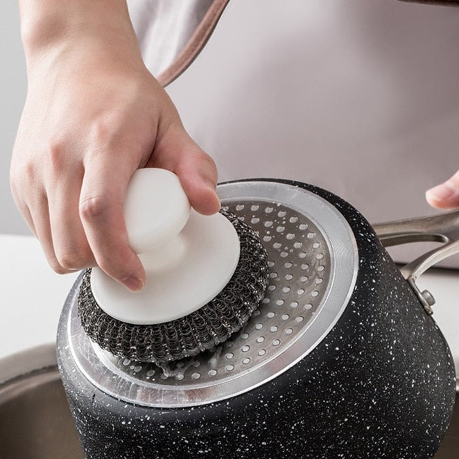 Lisslune | Easy Dishwashing Stainless Steel Ball Brush