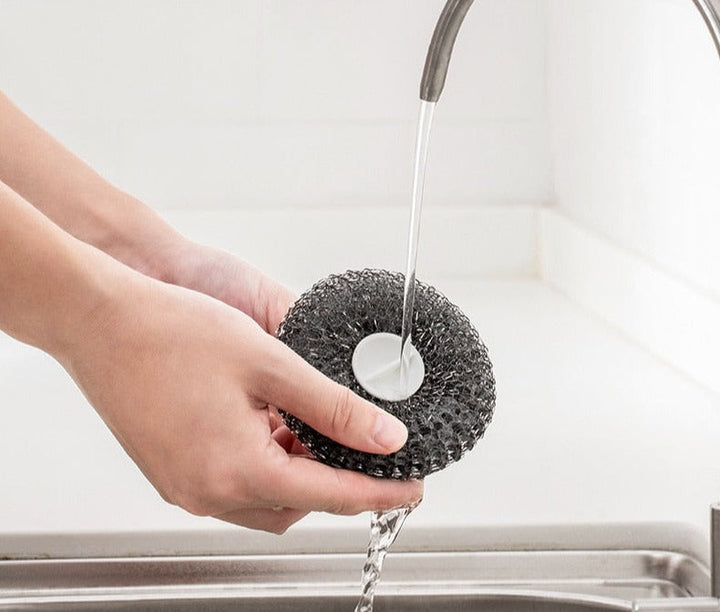 Lisslune | Easy Dishwashing Stainless Steel Ball Brush