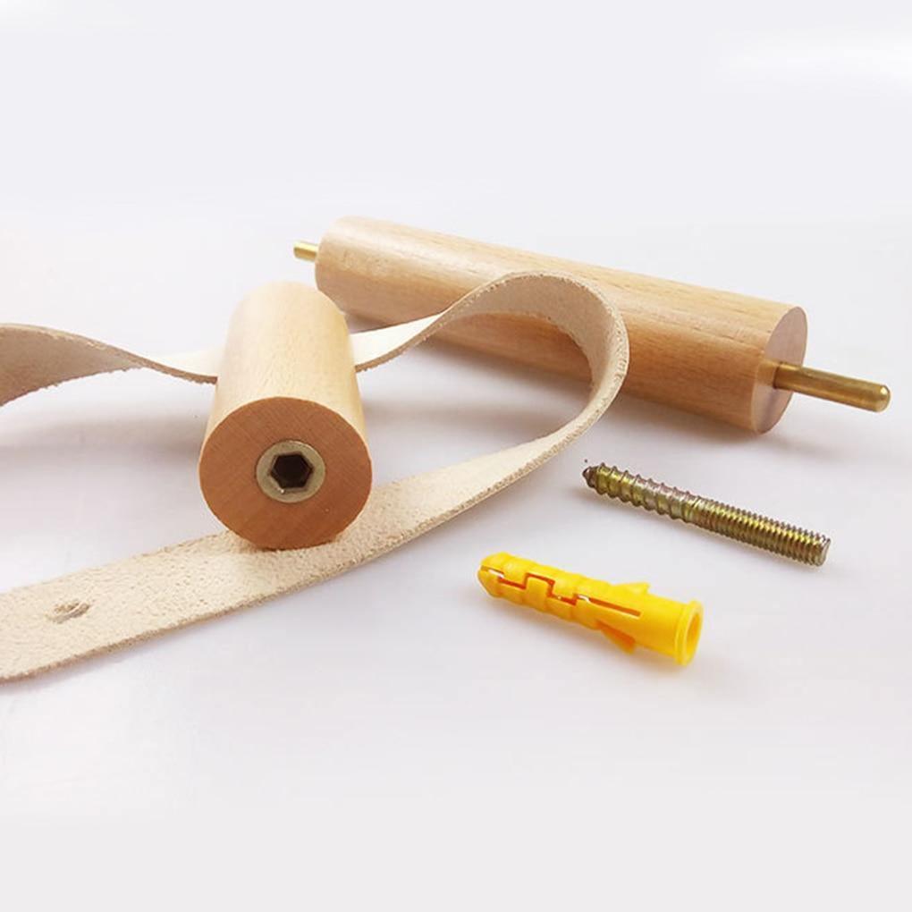 Lisslune | High-Quality Toilet Paper Holder | Oak & Synthetic Leather | Minimalist Bathroom Design