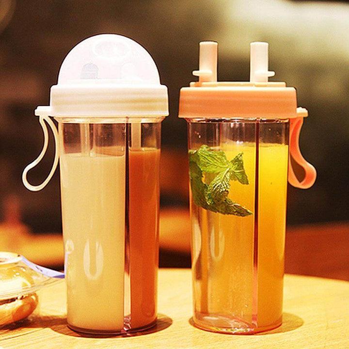 Lisslune | Dual Straw Separate Bottle