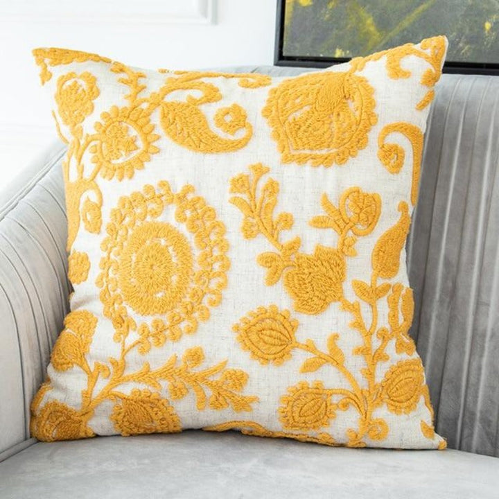 Lisslune | Jacobean floral gestickte Kissenbezug