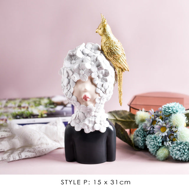 Lisslune | Nordic Bubble Bow-Knot Girl Sculpture Home Decor