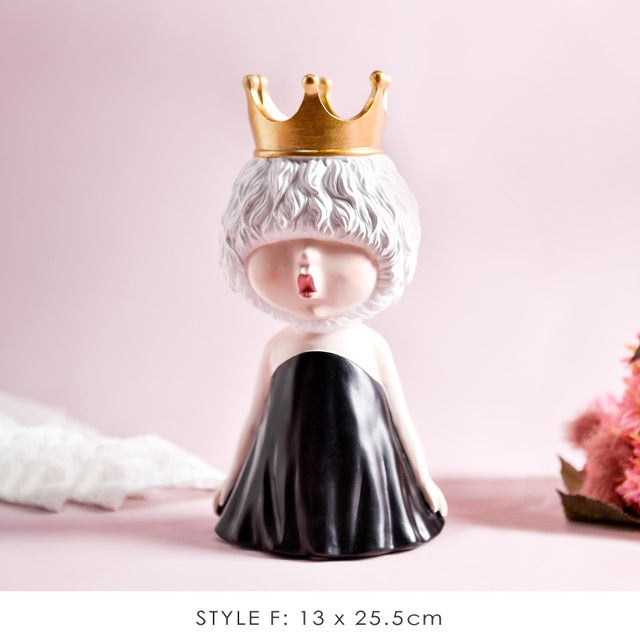 Lisslune | Nordic Bubble Bow-Knot Girl Sculpture Home Decor