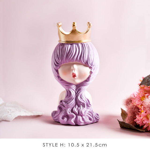 Lisslune | Nordic Bubble Bow-Knot Girl Sculpture Home Decor