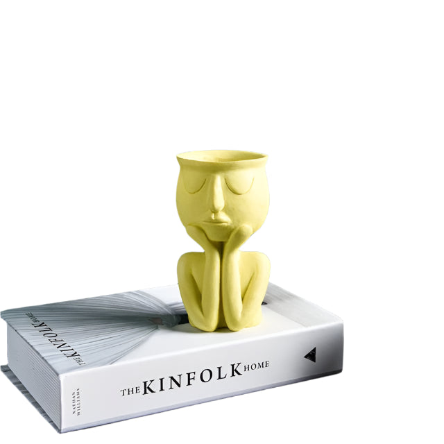 Lisslune | MiniLeaf Ceramic Succulent Pot – Stylish Small Plant Box
