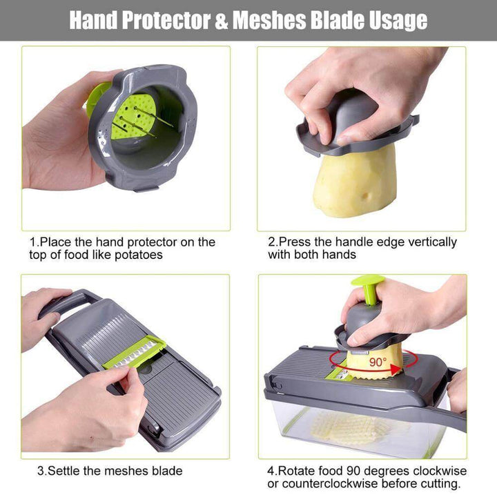 Lisslune | 6 Blades Veggie Fruit Slicer with Box