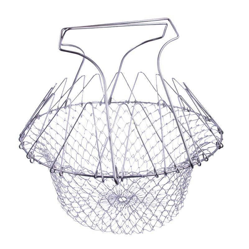 Lisslune | Multifunctional Stainless Steel Folding Deep Fry Drainer Basket