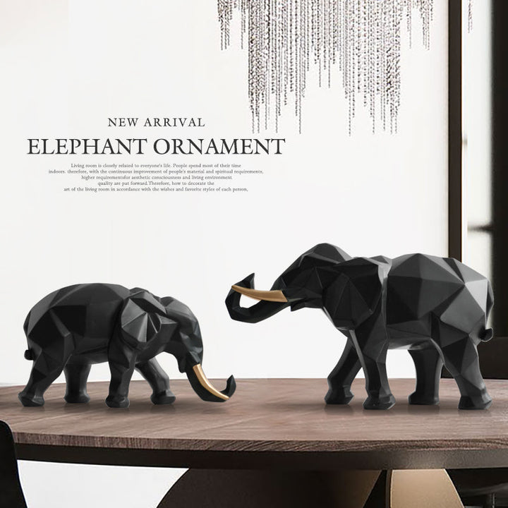 Lisslune | Elegant Resin Modern Elephant Statue
