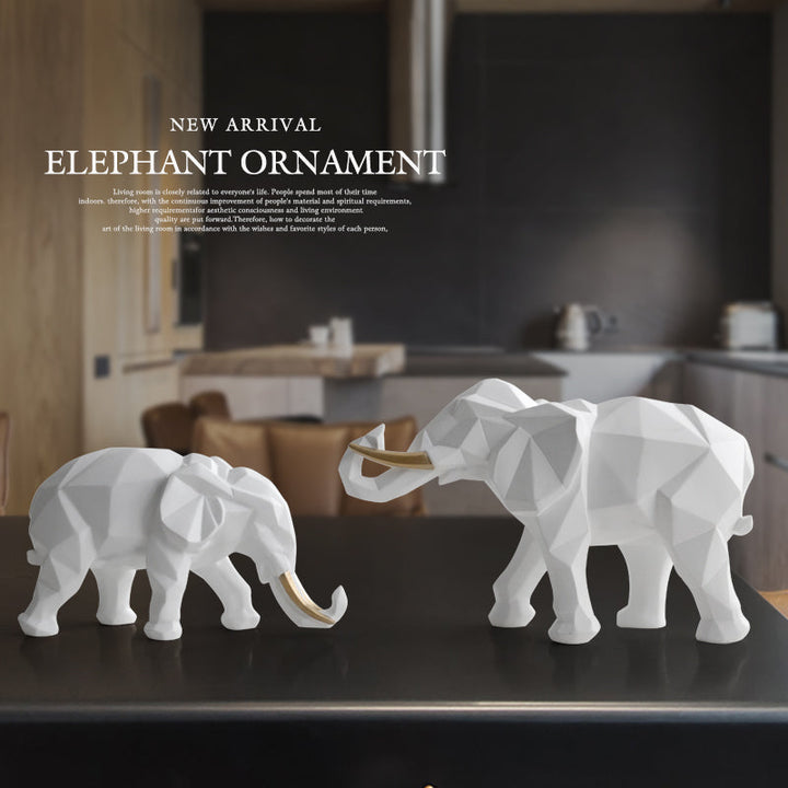 Lisslune | Elegant Resin Modern Elephant Statue