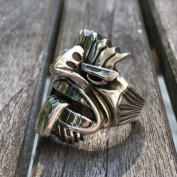 Lisslune | Māori Mythology Stainless Steel Tiki Totem Rings