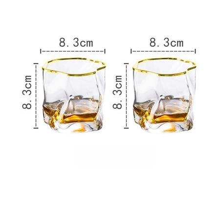 Lisslune | Distorted Texture Whisky Glass Set