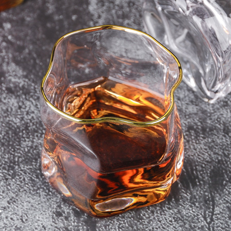 Lisslune | Distorted Texture Whisky Glass Set