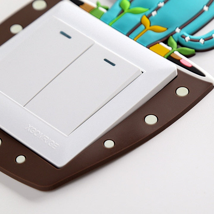 Lisslune | Luminous Cactus Socket Cover Sticker