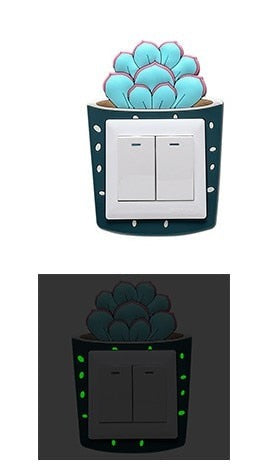 Lisslune | Luminous Cactus Socket Cover Sticker