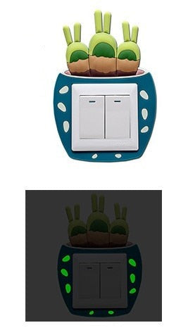 Lisslune | Luminous Cactus Socket Cover Sticker