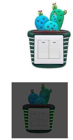 Lisslune | Luminous Cactus Socket Cover Sticker