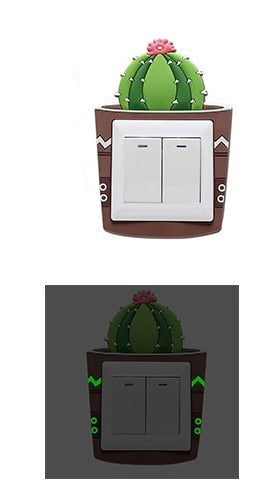 Lisslune | Luminous Cactus Socket Cover Sticker