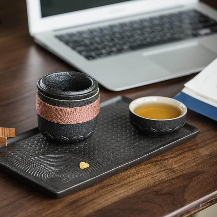 Lisslune | Portable Chinese Kung Fu Ceramic Tea Mug