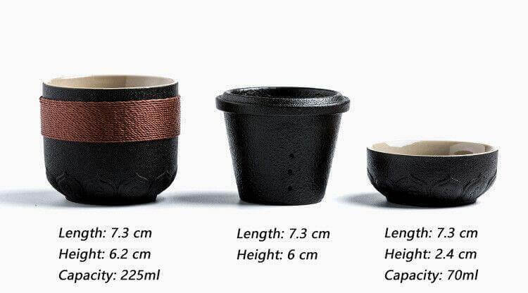 Lisslune | Portable Chinese Kung Fu Ceramic Tea Mug