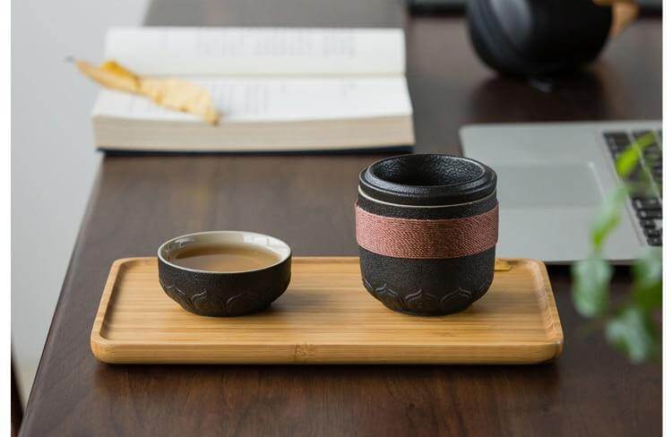 Lisslune | Portable Chinese Kung Fu Ceramic Tea Mug