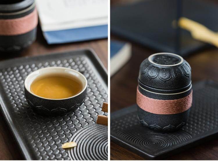 Lisslune | Portable Chinese Kung Fu Ceramic Tea Mug