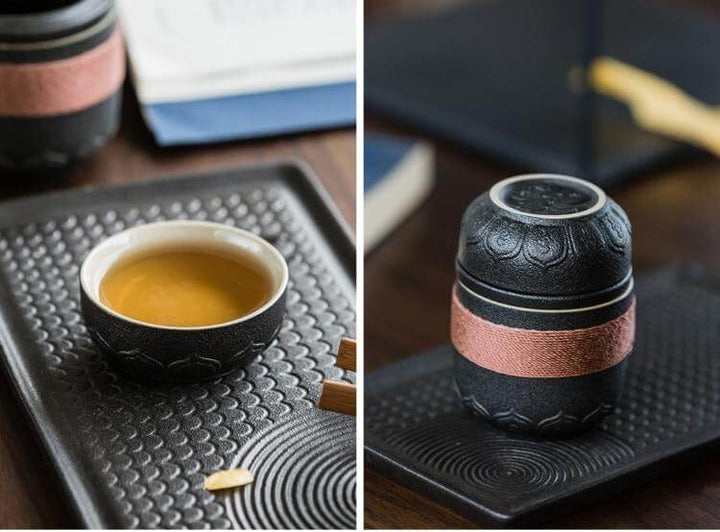 Lisslune | Portable Chinese Kung Fu Ceramic Tea Mug