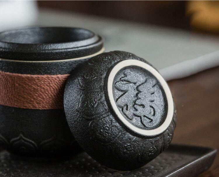Lisslune | Portable Chinese Kung Fu Ceramic Tea Mug