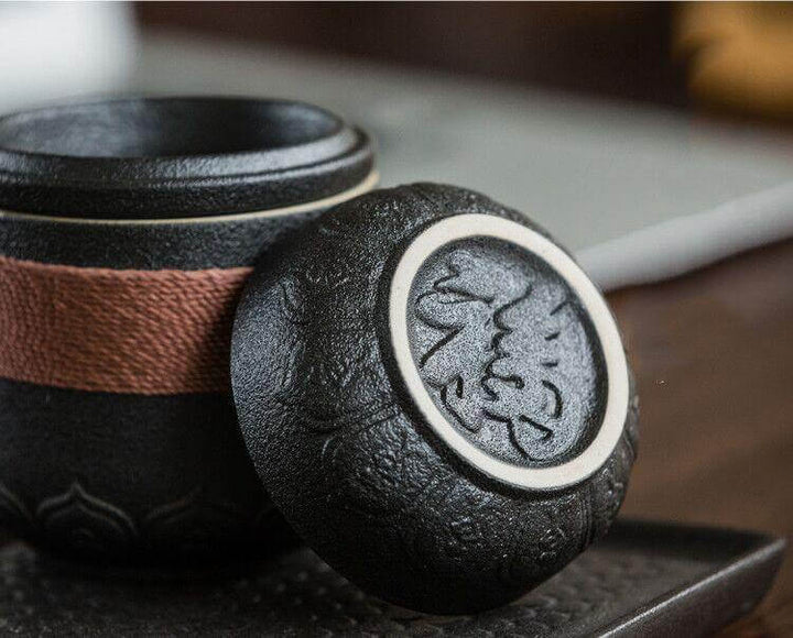 Lisslune | Portable Chinese Kung Fu Ceramic Tea Mug