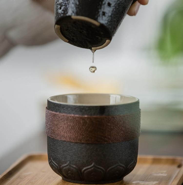 Lisslune | Portable Chinese Kung Fu Ceramic Tea Mug