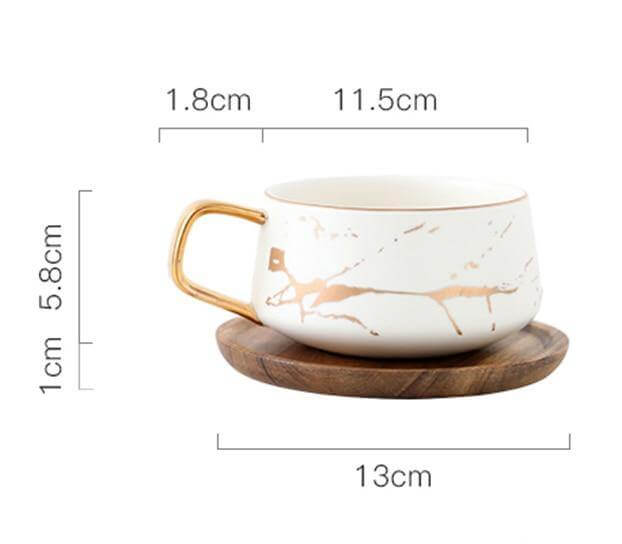 Lisslune | Elegant Nordic Marble Ceramic Coffee Mugs