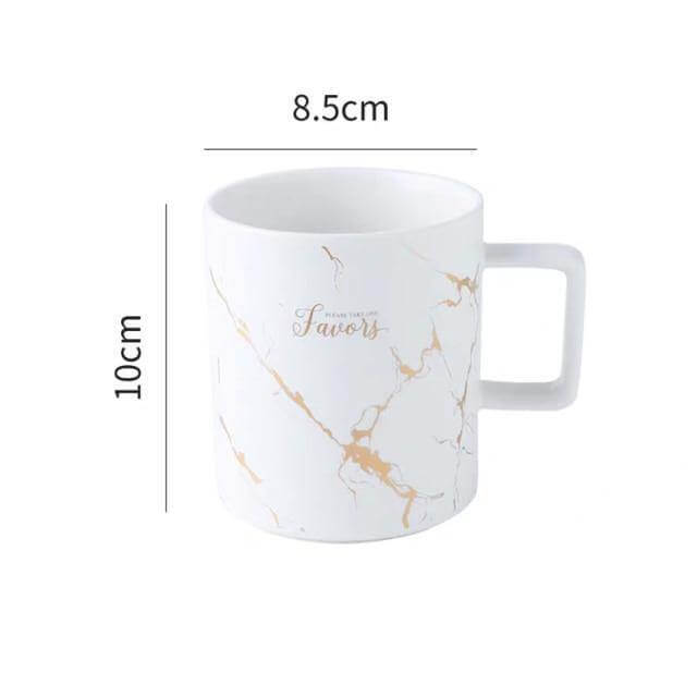 Lisslune | Elegant Nordic Marble Ceramic Coffee Mugs